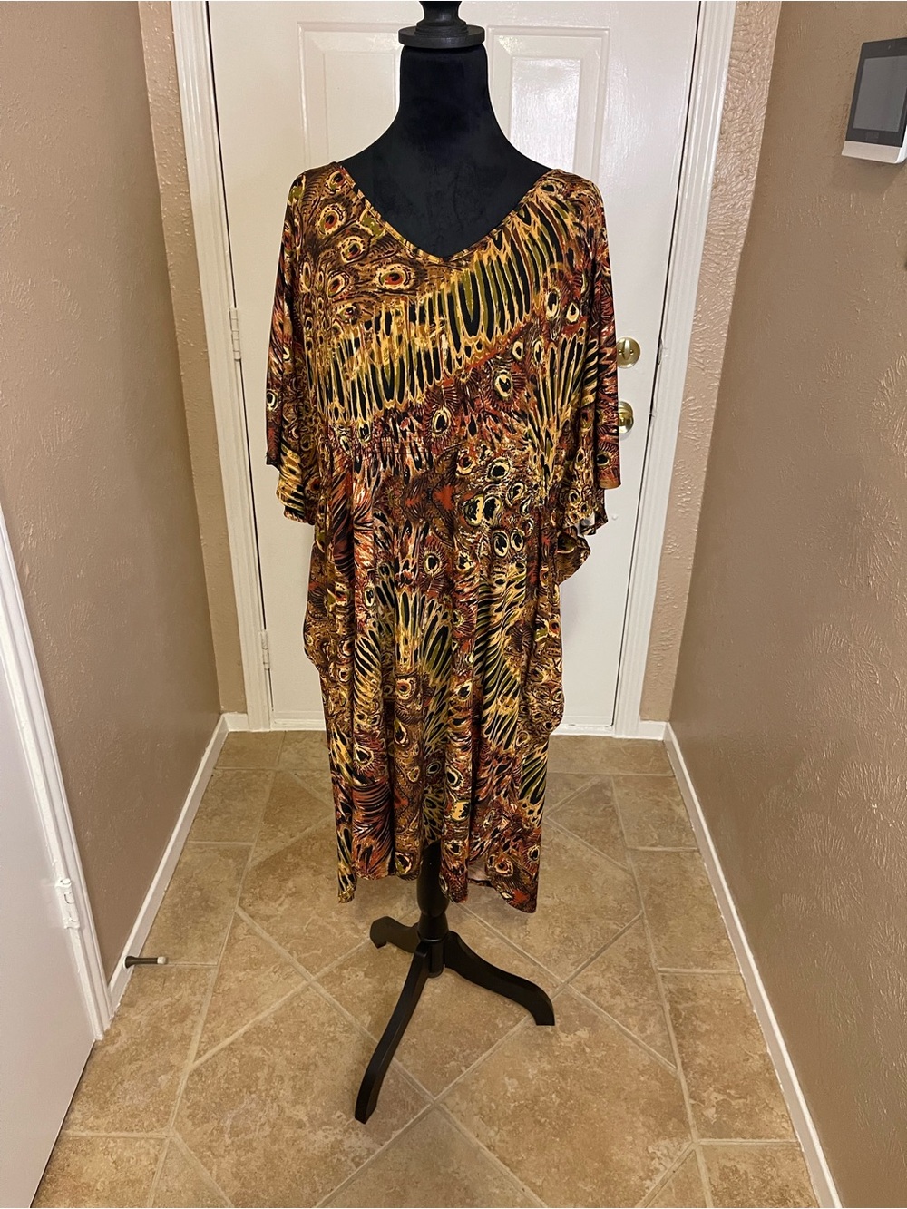 Intriguing Threads Abstract Kaftan Dress